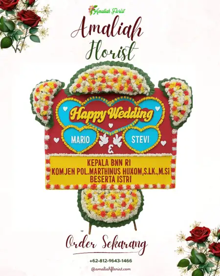 Papan Bunga Pernikahan Wangkal
